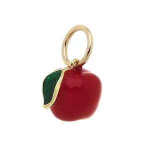 3D Enamel Apple Charm in Red