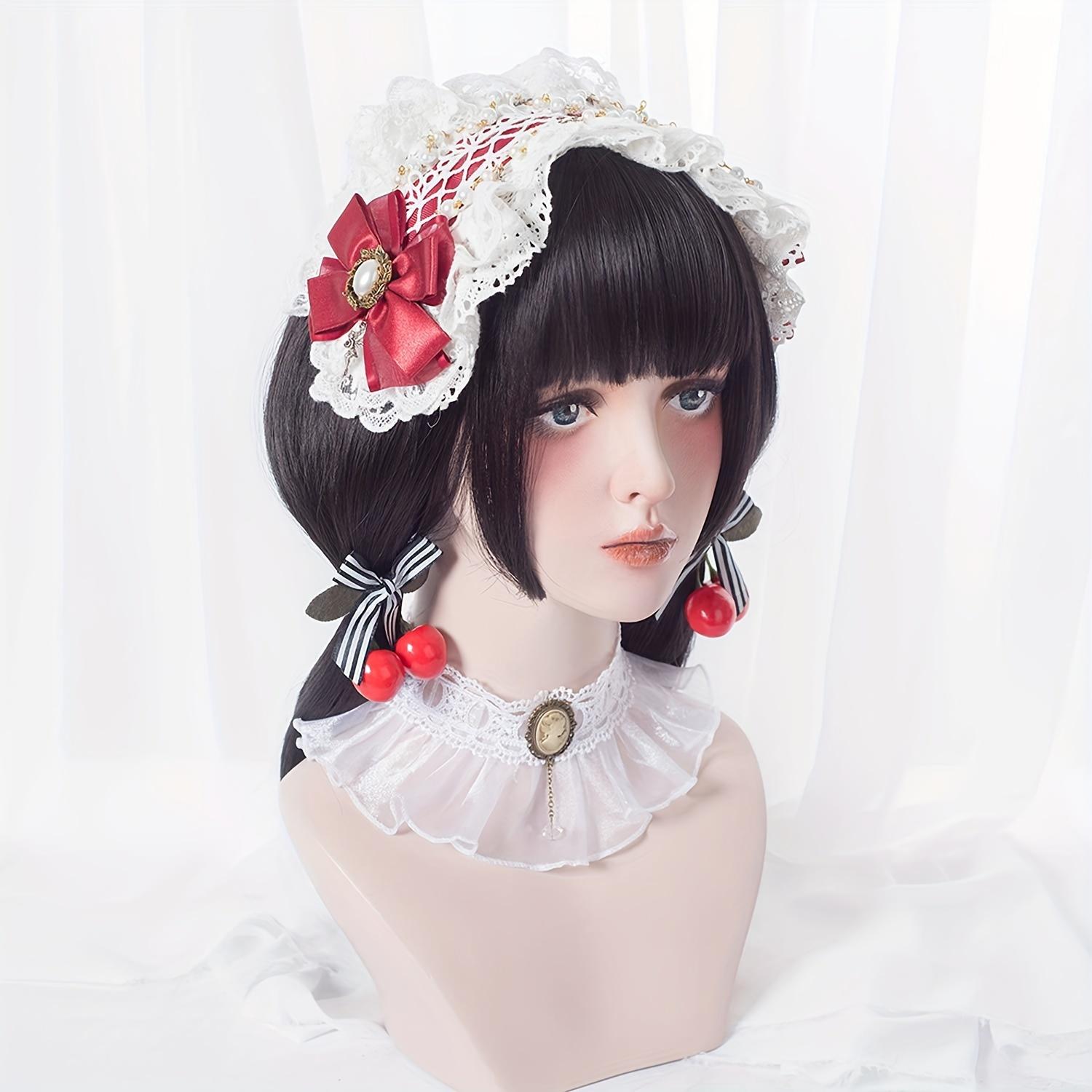 A Long, Sleek Black Wig Featuring Bangs, Designed in a Princess Cut Style.This -Looking Synthetic Hair Wig Is Perfect for Women, Suitable for Cosplay And Everyday Use, Including Parties, Christmas Celebrations, And Music Festivals