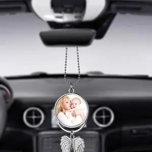 Memorial Car Charm - Customizable Double-Sided Decoration for Car Interior Accessories