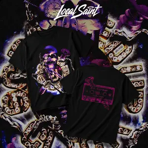 LOCALSAINT Screwston TX The Final Chapter Heavy Cotton Unisex Graphic T-Shirt Hoodie Houston Texas Skull Cowboy Lowrider 713 Crewneck Tee, Vintage Streetwear Graphic T-Shirt Direct To Garment Breathable Print