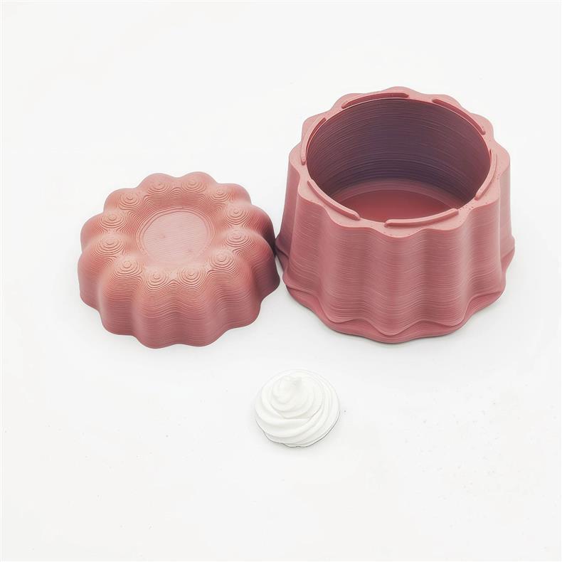 3D Printed Pudding Shaped Storage Box | Cute Desk Organizer for Jewelry & Trinkets 3D Printed Pudding Shaped Storage Box | Cute Desk Organizer for Jewelry & Trinkets