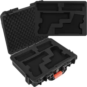 Pistol Gun Case for Glock Handgun – TSA Approved Hard Shell Handgun Case with Pre-Cut Foam, Waterproof Storage Box for G17/G19/G20/G21/G22/G23/G31/G32/G37/G38/G43/G45, Gun Case for Transport & Storage