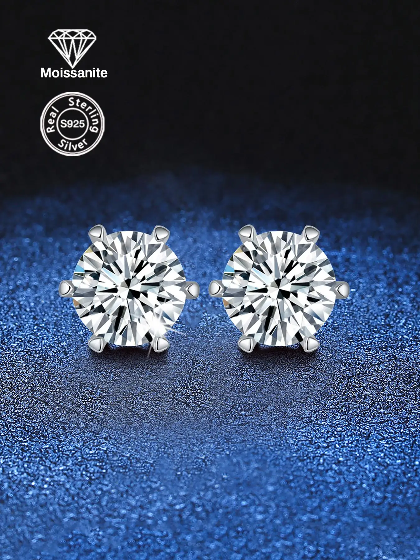 S925 Sterling Silver Moissanite Earrings, Elegant Stud Earrings for Women, Fashion Jewelry for Party, Daily Decor, Trendy All-match & Exquisite Jewelr
