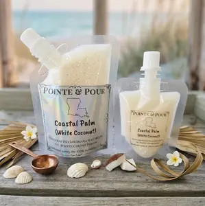 Pointe & Pour CoastalPalm (White Coconut) Squeezable Wax Melt for Relaxation and Aromatherapy