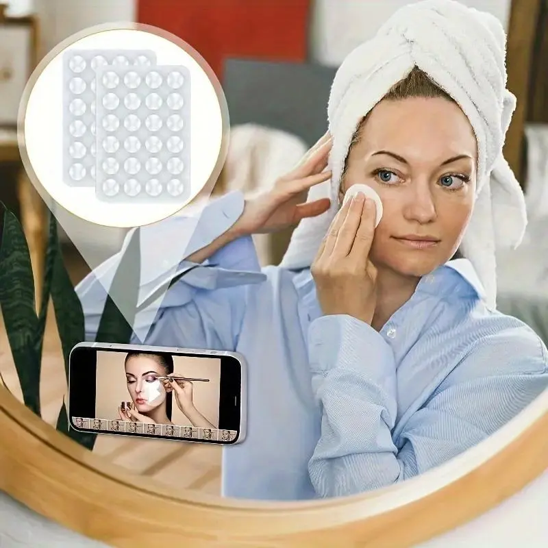 1pc Multipurpose Silicone Suction Cups Pad, Phone Suction Pad, 8.0cm Enhanced Thickness, Easy-to-Attach, Lightweight, Perfect for Bathroom, Makeup Mirrors, Selfie, Content Creators