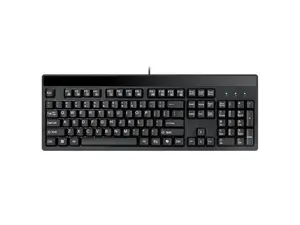 ADESSO EasyTouch 130 Full-Sized USB Wired Mechanical Keyboard with Brown Switches, Dedicated Copilot AI Hotkey, Gasket-Mounted for Quiet Typing, 2X Large Print Keycaps, and N-Key Rollover for Windows