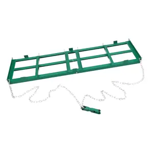 Garvee Heavy Duty Tow-Behind Drag Harrow and Driveway Grader for ATV, UTV, Tractor, and Mower - Adjustable Lawn Leveling and Power Rake Tool in 48, 96 Inch, and 6 FT Sizes for Gravel, Soil, Sand, Pasture, and Hay Maintenance