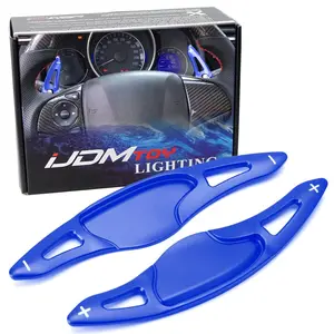 iJDMTOY Blue CNC Billet Aluminum Large Paddle Extensions For Honda HR-V Vezel, Honda FIT Jazz