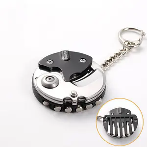 Stainless Steel 6-in-1 Mini Multi-Tool with Keychain - Knife, Phillips & Flathead Screwdrivers, Torx Screwdriver, Hex Wrench, Compact Design Springtok