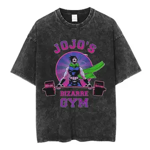 2026 Anime JoJo's Bizarre Adventure Stone Ocean T-Shirt, Jolyne Cujoh Vintage Washed Cotton Short Sleeve Soft Oversized Casual Tee