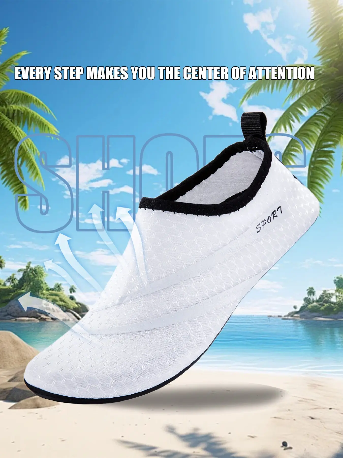 Summer Women's Water Shoes, Quick-Dry Water Socks, Soft Sole Anti-Slip, Ideal for Surfing, Diving, Pool, Beach, Camping, Indoor Fitness, Running, Outdoor Water Shoes, Beach Footwear