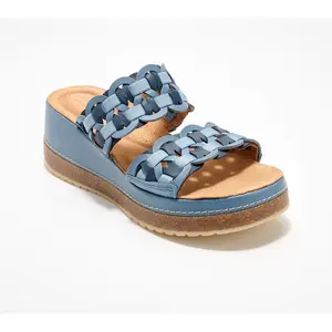 Clarks Artisan Leather Two Band Slide Sandals - Kassanda Mule