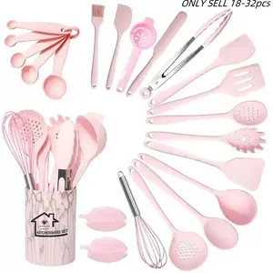 Complete Silicone Cooking Tool Set, Heat Resistant & Dishwasher Safe, BPA Free Spatula, Tweezers, Spoon, Pot Lid Lifter, Kitchen Essentials, Kitchen Utensils Set