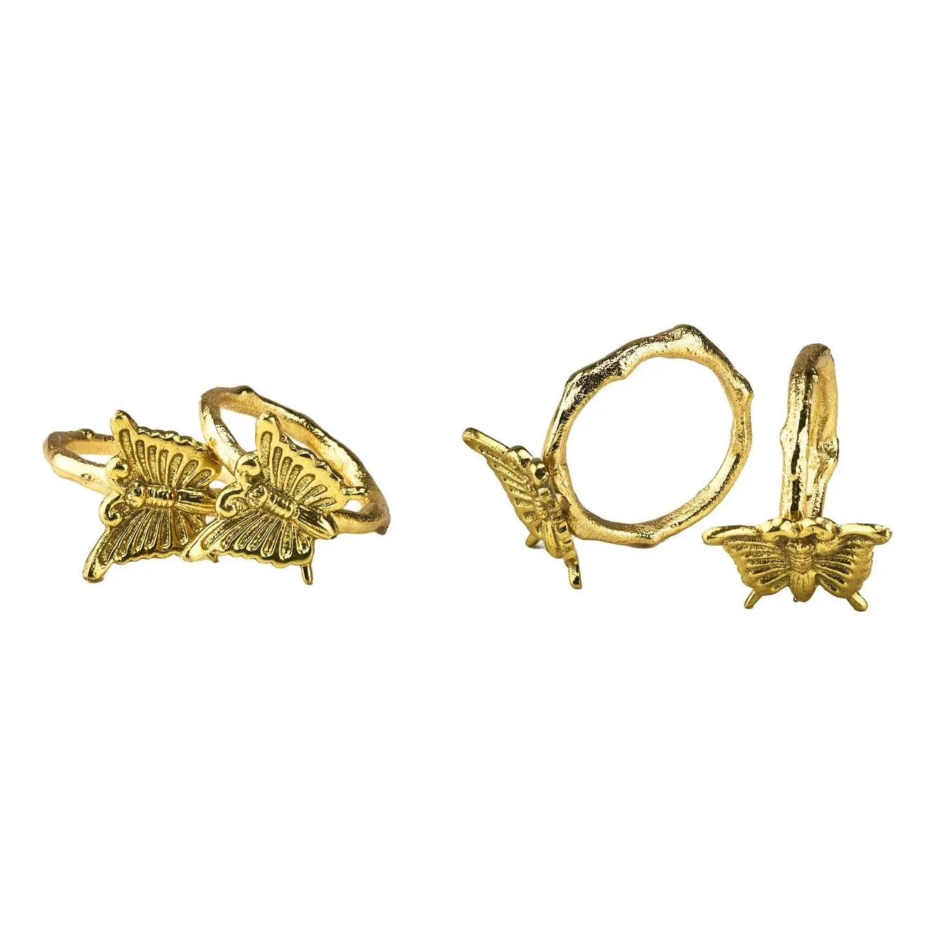 Godinger Butterfly Napkin Ring Set