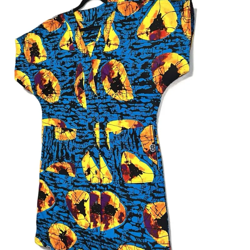 African Kimono with Vibrant Print Design Front Button Closure for Easy Wear Comfortable and Versatile for Various Occasions