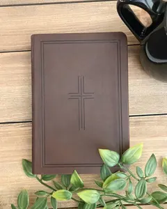 Premium Value Compact Bible, Filament Enabled (LeatherLike, Dark Brown Framed Cross) Imitation Leather