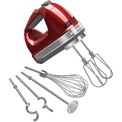 KitchenAid 9-Speed Hand Mixer with Accessories - Candy Apple Red