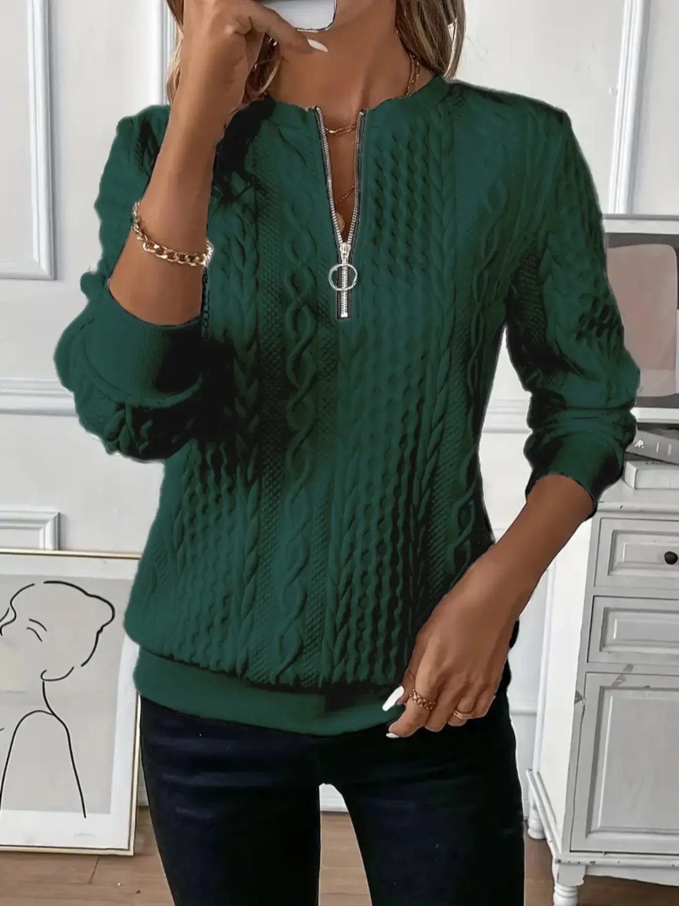 Women's Half Zip Up Pullover Sweatshirt Fitted Plain Casual Summer 2026 Breathable Lightweight Everyday Sportswear Top