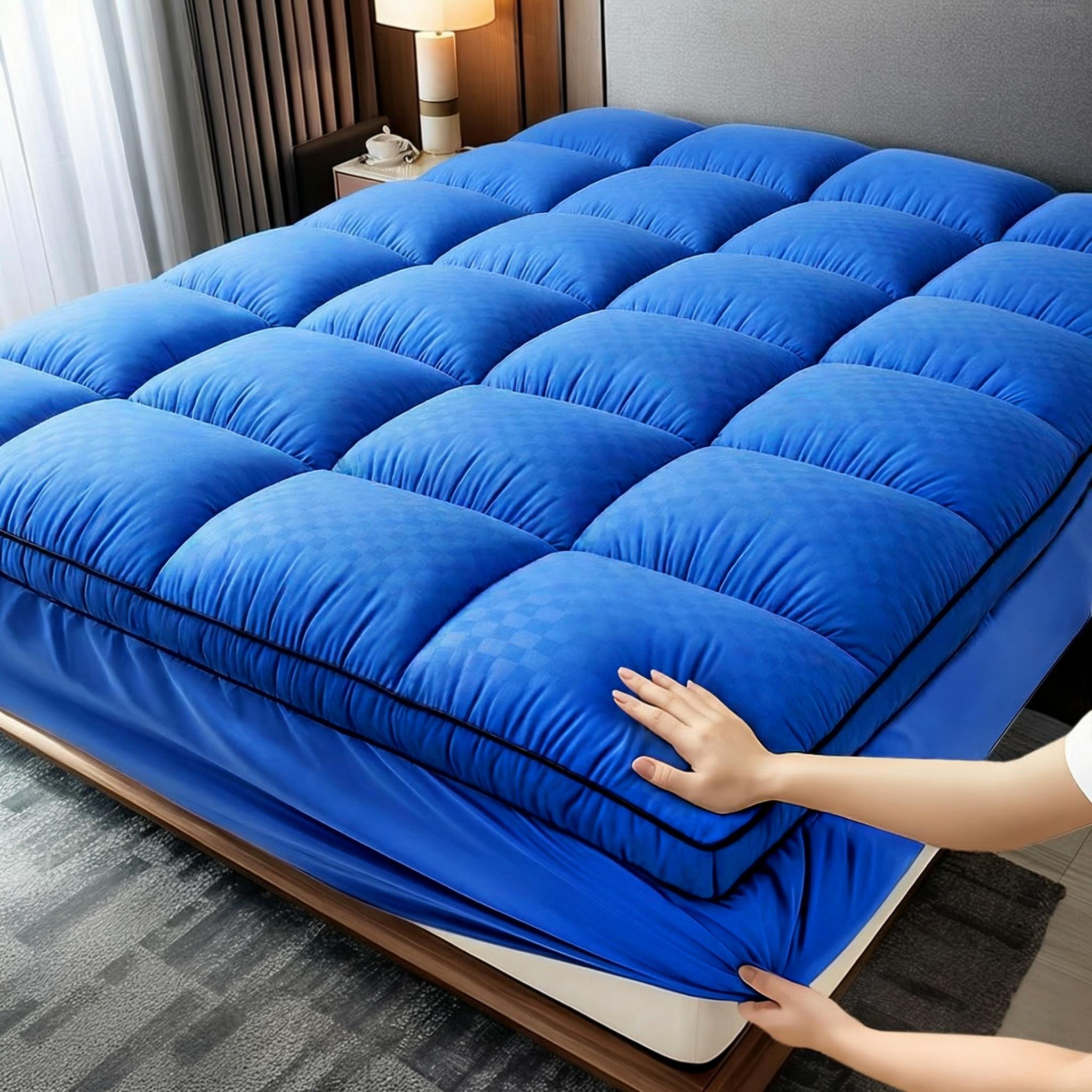 [Weekly Deals]Extra Thick Mattress Topper,Soft & Supportive Bed Pad with 8-21'' Deep Pocket,Breathable Plush Cover,Machine Washable Cooling Organic Cotton Grounding Sheets cool  bed  accessories Ships compressed, fluff before