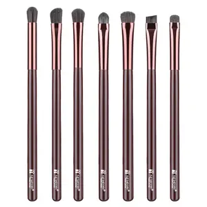 Eye Makeup Brushes Set, Premium 7Pcs Eyeshadow Brush, Professional Eye Brush for shadow lip Angled Eyeliner Eyebrows, Soft Hairs and Wood Handle.