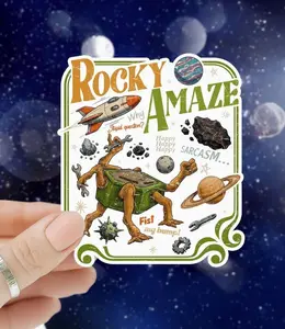 4 vers Rocky Amaze Sticker, Project Hail Mary Fist My Bump Cutest Sticker, Sci Fi Book Gift