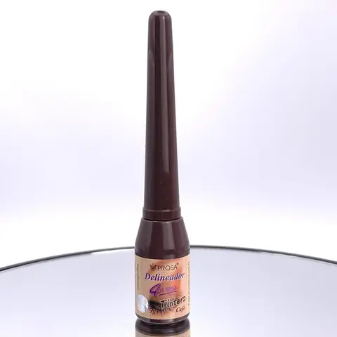 Prosa Brown 4-in-1 Tintero Eyeliner - Smooth Matte Liquid Eyeliner, Firm Felt-Like Brush, Transfer-Proof Water-Resistant Lipliner for Precise Application, Long-Lasting Pigment, Dramatic Wings