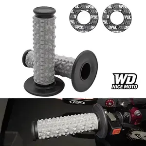 WD NICE MOTO Motorcycle 22mm 7/8" Handle Grip Replacement, Large Particles Rubber Handlebar Grips, Universal for Atv Ktm Honda Yamaha Kawasaki