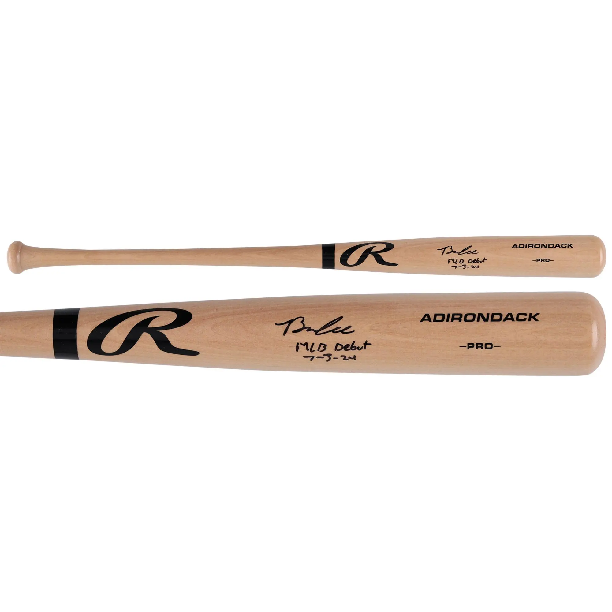 Brooks Lee Minnesota Twins Autographed Rawlings Pro Bat with "MLB Debut 7/3/24" Inscription - Fanatics Authentic Certified