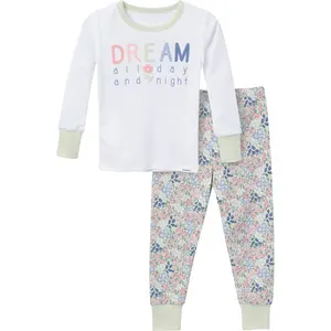 Toddler Girls' Long Sleeve and Pant Pajama Set, 2-Piece - Ditsy Floral or Playground