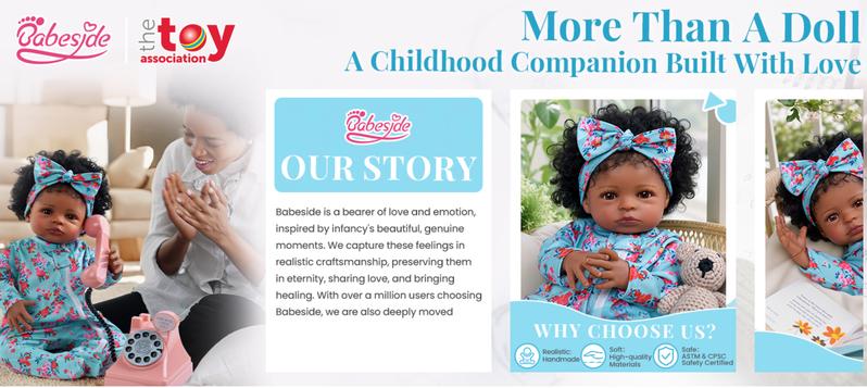 Babeside Newborn Real Life Reborn Baby Doll Dark Skin Black African American Toddler Doll Laney with Cloth Body for Kids Age 3 Rebornbabydoll Babeside Newborn Real Life Reborn Baby Doll Dark Skin Black African American Toddler Doll Laney with Cloth Body for Kids Age 3 Rebornbabydoll