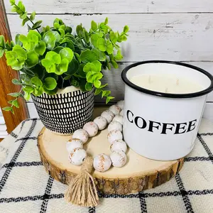 Galvanize coffee soy candle,gift,coffee scent ,handmade, homemade candle