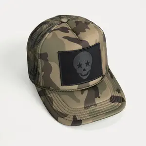 SKULL STARS, Camo/Black, High Quality Trucker Hats***MADE FOR LOCALS BY LOCALS***
