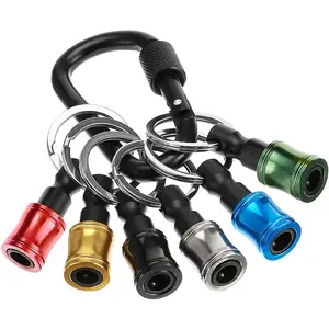 6 count  Extension Bar  Alloy  Bits Holder Set Portable Drill Screw Adapter Quick Release Extension Bar for 1/4inch Hex Shank