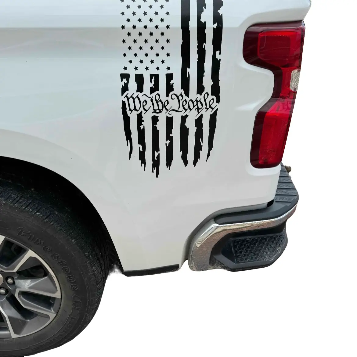 We the people flag decal 11x20