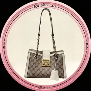 Pre-owned GUCCI Padlock GG Supreme Chain Tote Bag C19493365340