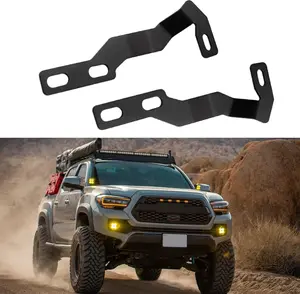 Ditch Light Brackets Hood Mount Brackets Compatible with 3nd Gen Toyota Tacoma 2016-2020 for Auxiliary Offroad LED Pod Light Work Light