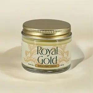 Royal Gold Turmeric Oil Cream 2oz | Dr Mani's Magic | Cold Pressed Organic Botanical Oils, Joint Skin Support, Frankincense Myrrh, Natural Eczema Relief | No Ship CA AZ LA FL