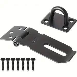 Heavy Duty Stainless Steel Hasp Latch Door Bolt Cabinet Lock Secure Sign Plate Bolt for Doors & Cabinets