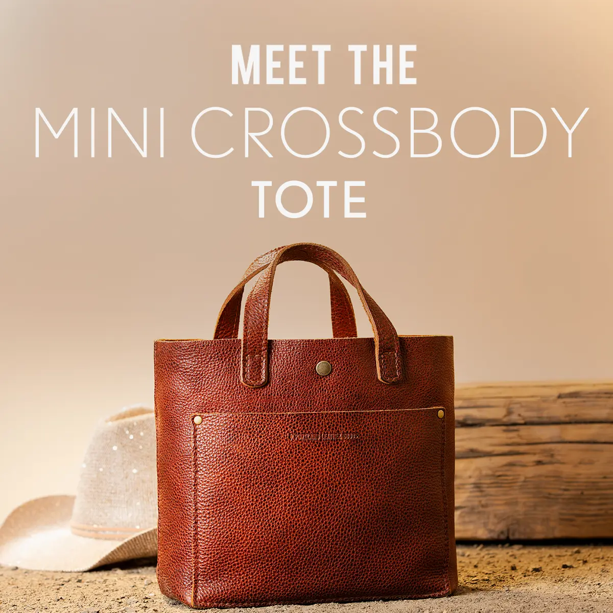Portland Leather Mini Crossbody Tote Bag - Real Leather Mini Purse & Top Handle Bag for Women