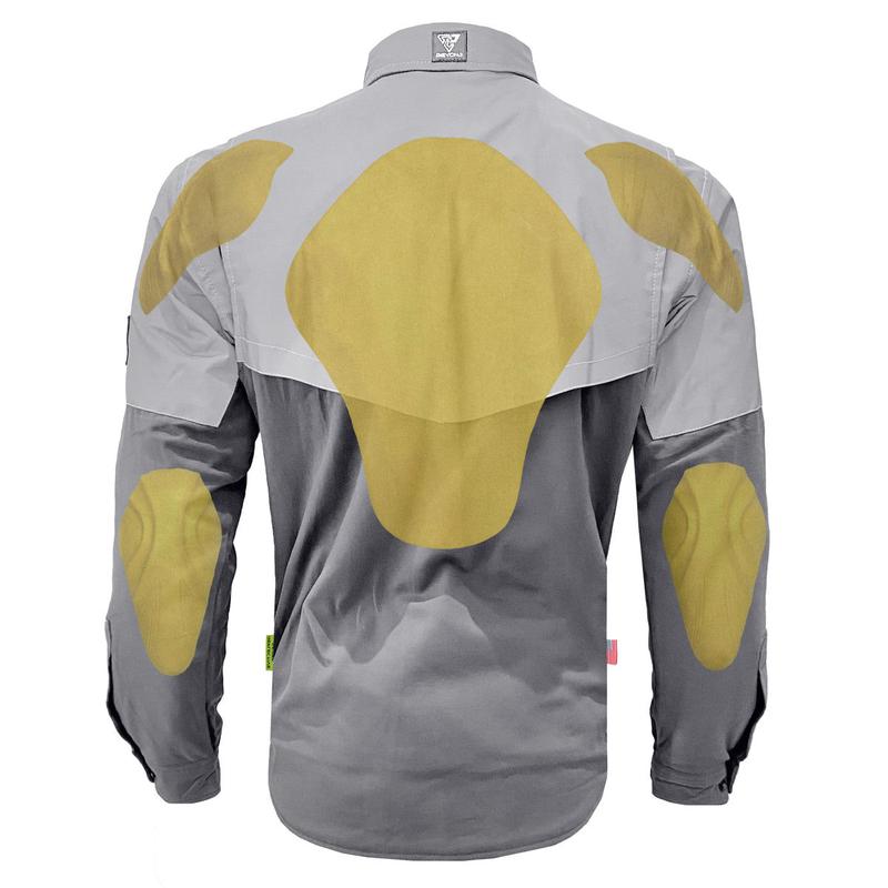 Flannel Reflective Shirt "Twilight Titanium" - Gray with Pads