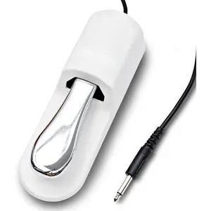 BP-3 Sustain Pedal - Universal Pedal for Keyboard Piano, Digital Pianos, MIDI Keyboards & Synths - Conversion  for  Brands - 1/4'' Jack, Anti-Slip Design, Extended  (WHITE)