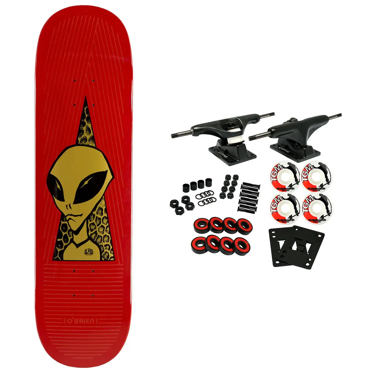 Alien Workshop Skateboard Complete Joey Obrien Visitor Gold 8.5" x 32.25"