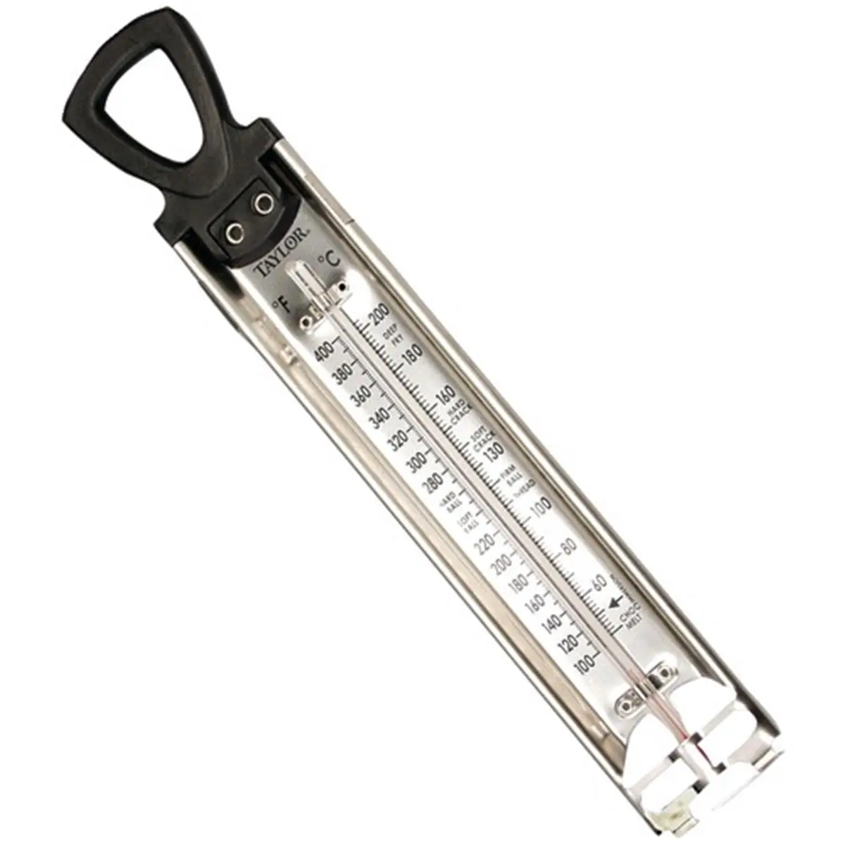 212 MAIN Tap5983N Deep Fry Thermometer - Home Kitchenware Measuring Tool with Glass-Stainless Steel Construction, Large Display, Thermometer Clamp