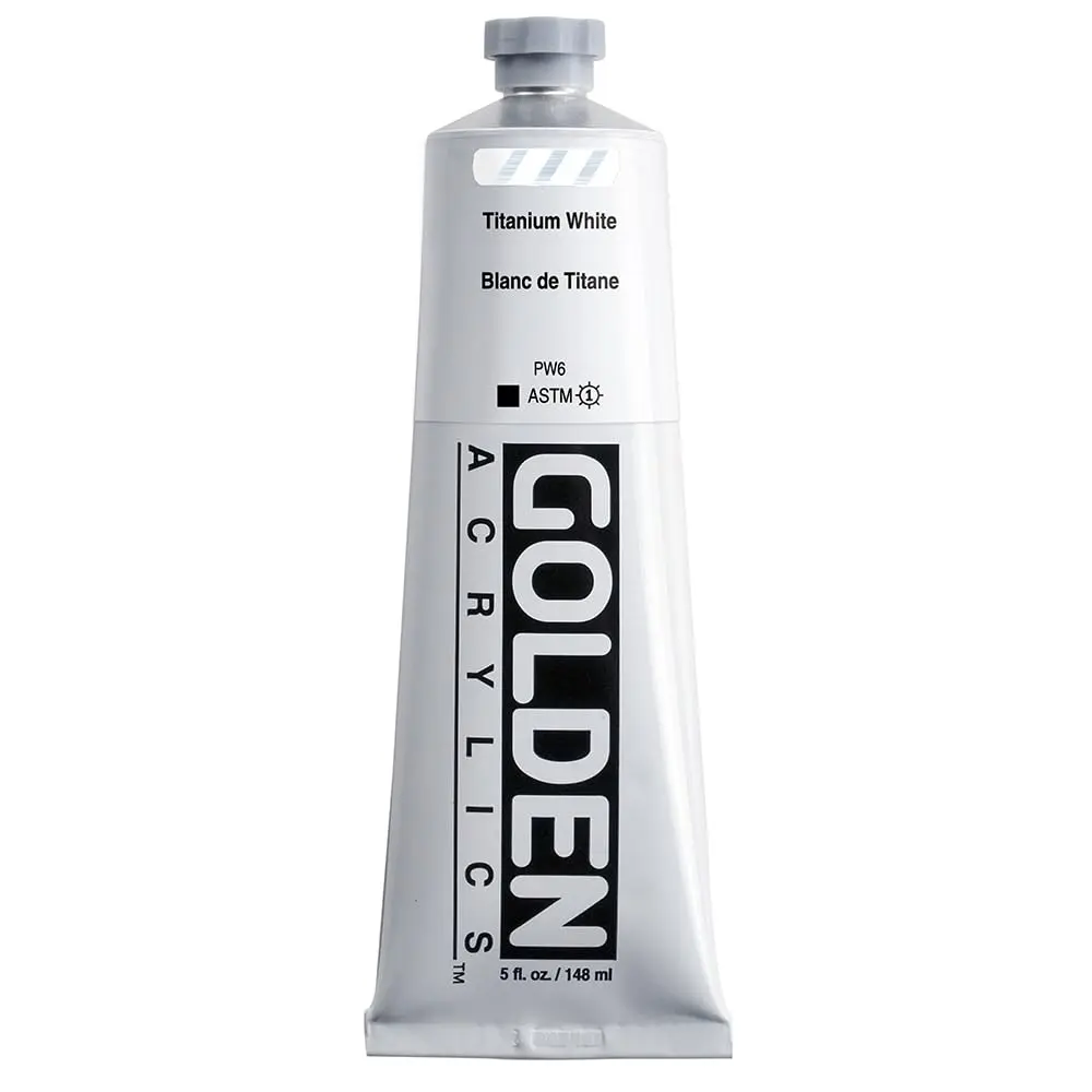 Golden Heavy Body Acrylic Paint - Titanium White, 5 fl oz Tube Form