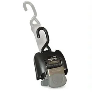 212 MAIN G2 Model BoatBuckle Retractable Transom Tie-Down Pair Set, Adjustable Contoured Stainless Steel, 14-43 in, 1500lb Capacity, Permanent Mount for Kayaking Water Sports
