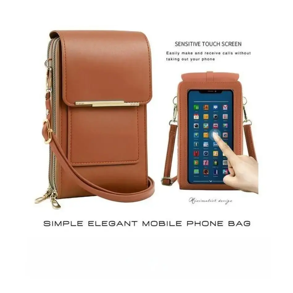 2026 Trendy Minimalist Elegant Women's Touchscreen Crossbody Phone Wallet Purse - Multi-Card Slots, Coin Pouch, Adjustable Strap, Water-Resistant |   Stylish Accessories for Women, Mom Gift, Mother's Day Gifts for Mom (Shopping/Travel Use), Purses