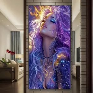 5D Diamond Arts Colorful Painting Kit, DIY Diamond Decor Painting by Numbers Kit, Wall Art Decor for Home Living Room Bedroom, Diamond Pattern Design