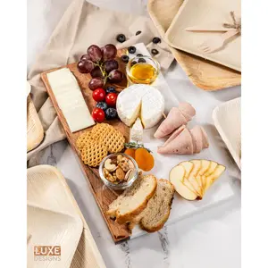 Rectangle Marble and Wood Cheeseboard