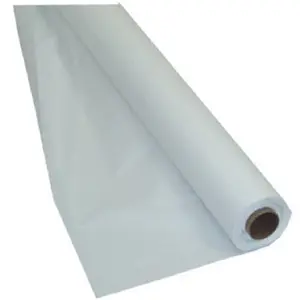 Creative Converting 013019 40 in. x 100 ft. Plastic Table Roll- White