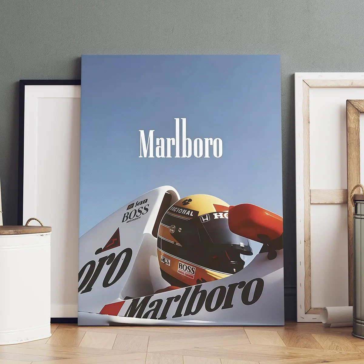 1 count wooden frame canvas, cool racer decoration poster, Modern Cool Design, boys room decoration, home art wall decoration, modern living room and bedroom decoration, gifts, Decorative Artwork, Wall Art Painting